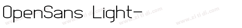 0penSans Light字体转换